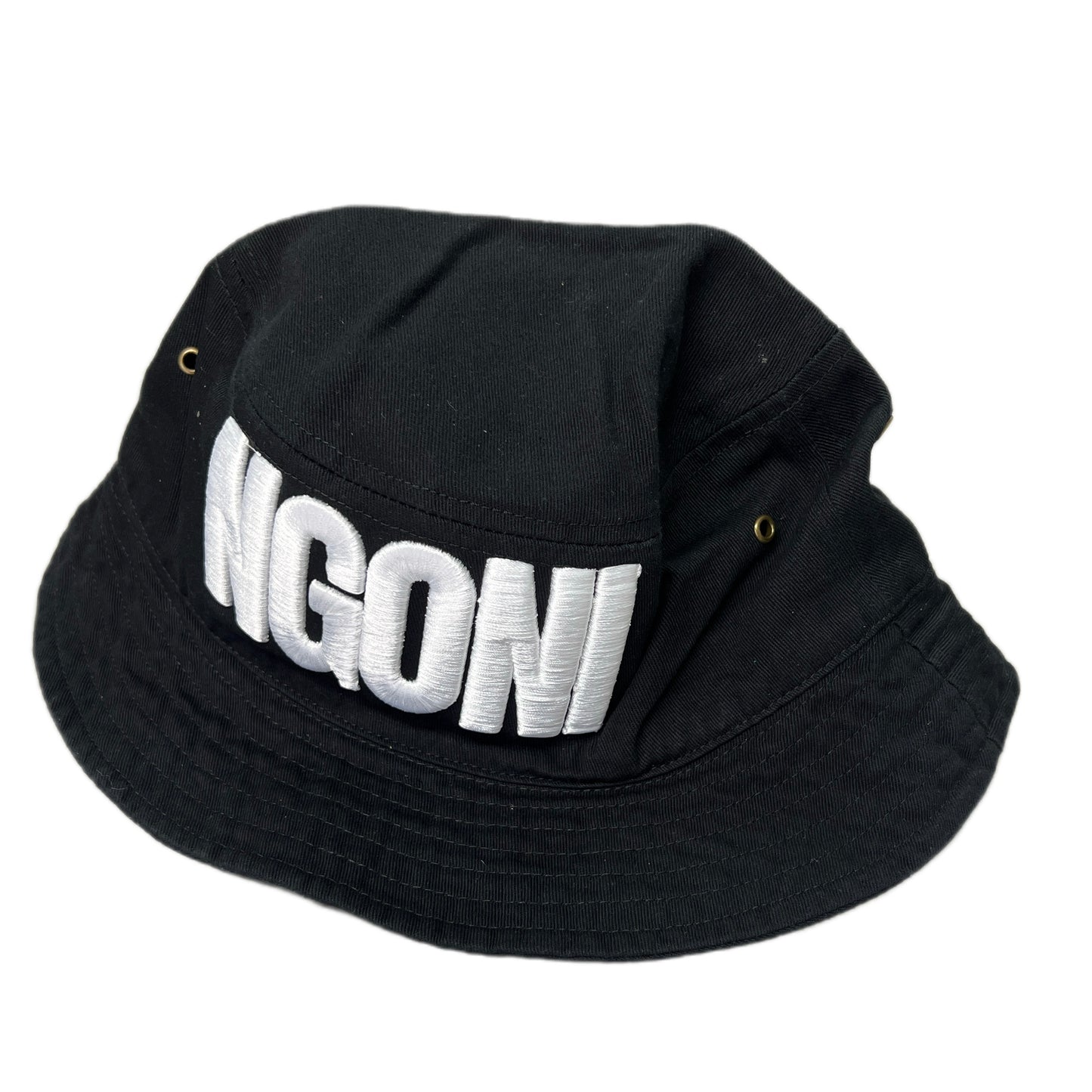 Black Bucket Hat (White/Ngoni)