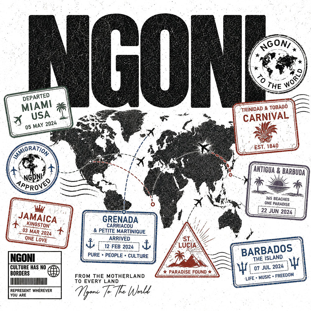 Ngoni Boxy Tee "To The World" Edition (Black)