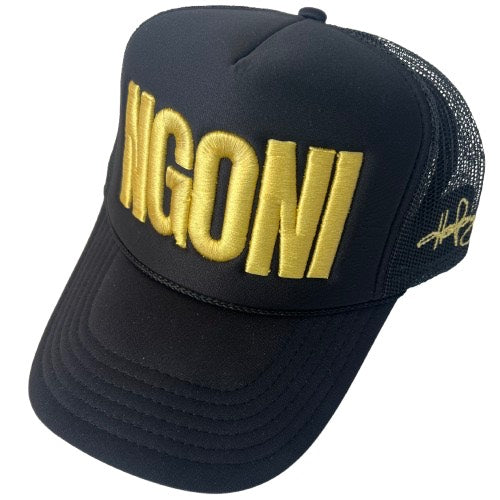 Black Foam Trucker Hat (Gold/Ngoni)