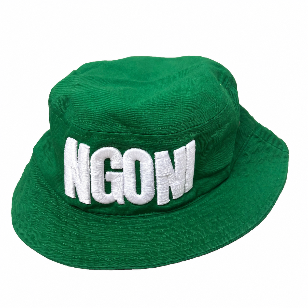Kelly Green Bucket Hat (White/Ngoni)