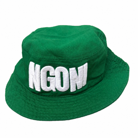Kelly Green Bucket Hat (White/Ngoni)