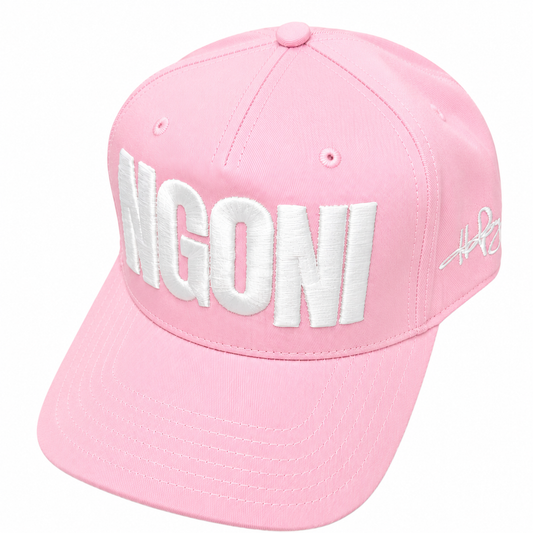 Light Pink Snapback Hat (White/Ngoni)