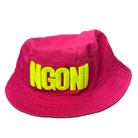 Pink Bucket Hat (Lime/Ngoni)
