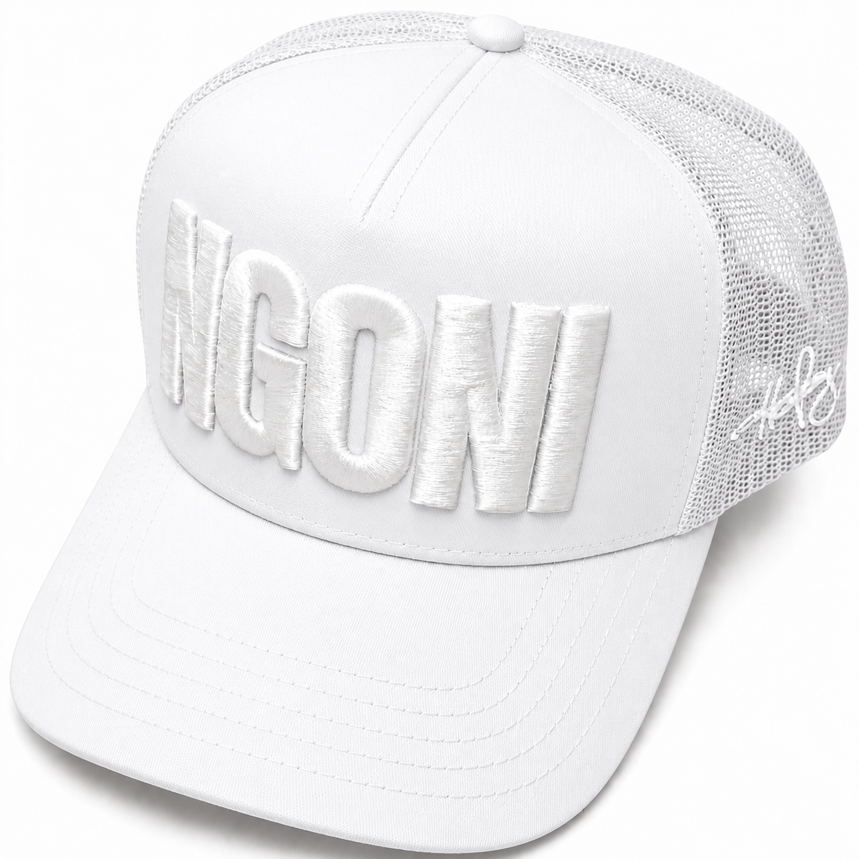 White Trucker Hat (White/Ngoni)