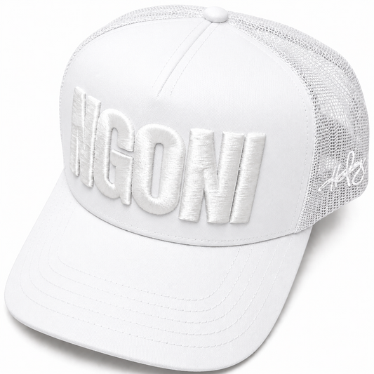 White Trucker Hat (White/Ngoni)