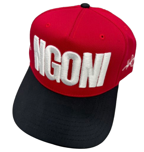 Red & Black "USC Inspired" Snap Back Hat (Black/Ngoni)