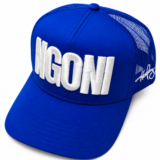 Royal Blue Trucker Hat (White/Ngoni)