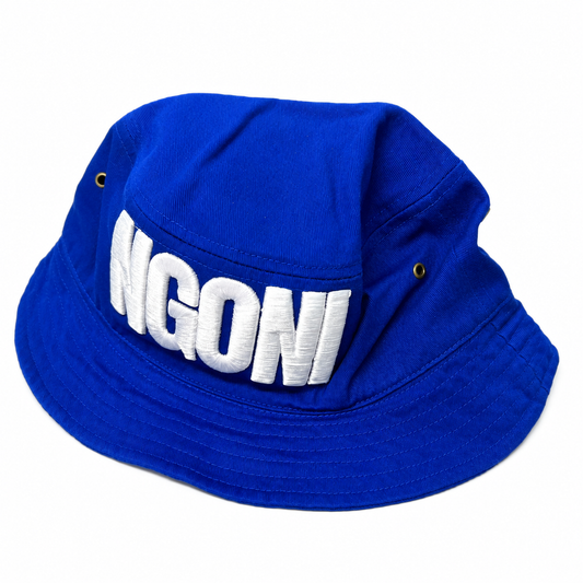Royal Blue Bucket Hat (White/Ngoni)