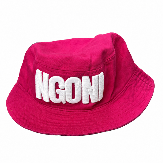 Neon Pink  Bucket Hat (White/Ngoni)
