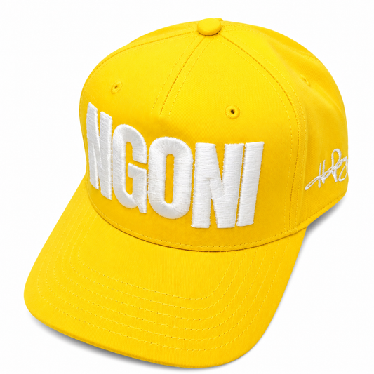 Yellow Snapback Hat (White/Ngoni)