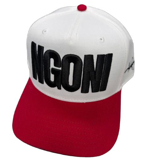 White & Red "USC Inspired" Snap Back Hat (Black/Ngoni)