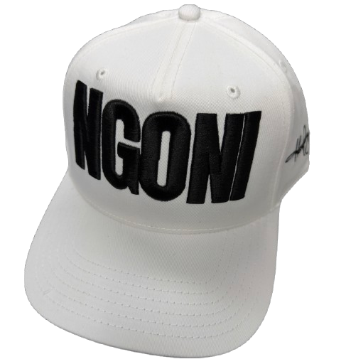 White "USC Inspired" Snap Back Hat (Black/Ngoni)