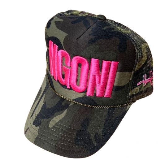 Camo "Month of May" Foam Trucker Hat (Pink/Ngoni)