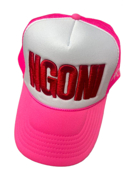 Neon Pink "Summer Edition" Foam Trucker Hat (Red/Ngoni)