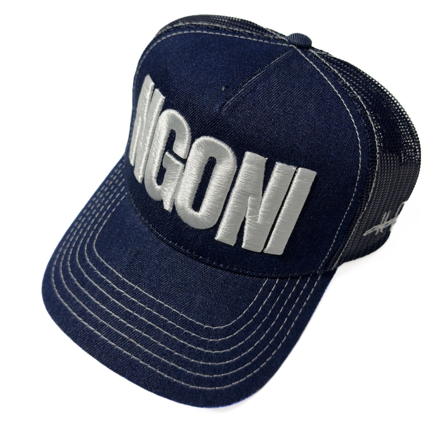 Blue Denim Trucker Hat (White/Ngoni)